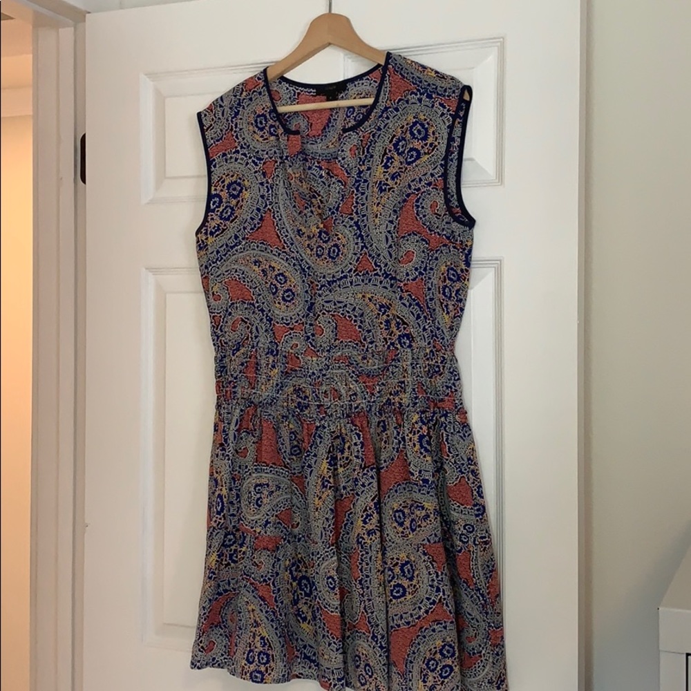 J. Crew Silk Paisley Printed Dress